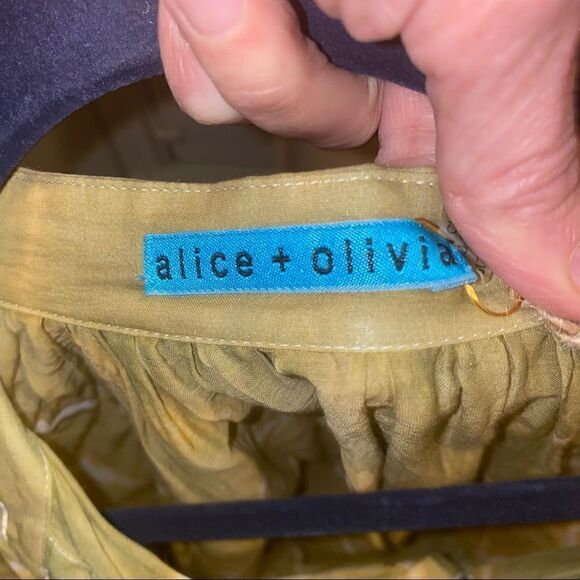 Alice+Olivia balloon sleeve blouse tie dye size M - Picture 5 of 7